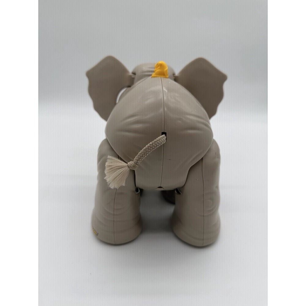 Vtg Fisher Price Little People Big Animal Zoo Gray Elephant with Sound toy - Picture 4 of 4